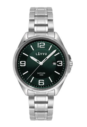 LAVVU Zegarek ze szkłem szafirowym HERNING Green