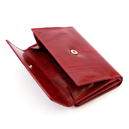 Portfel damski skórzany PELLUCCI 866-58 RFID Czerwony