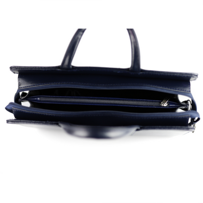 511 Damski skórzany kuferek duży - granat KEMER