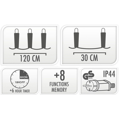 LAMPKI CHOINKOWE KURTYNA ŚWIETLNA 120x120 CM 232LED MULTIKOLOR PŁATKI ŚNIEGU