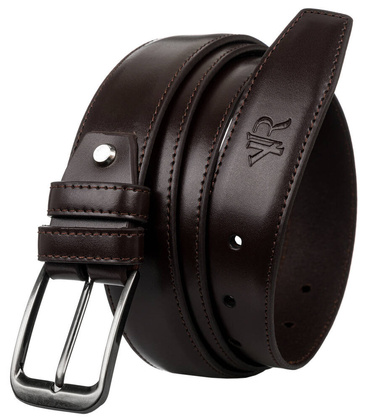 Waski pasek meski handmade ze skory naturalnej licowej