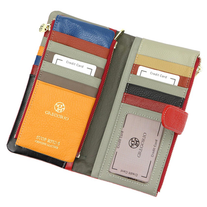 Portfel damski skórzany LCY-1949-GL Beżowy