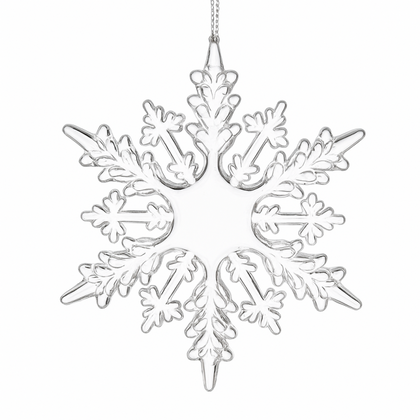 Zestaw zawieszek płatki śniegu transparentne śnieżynki 12szt. w opakowaniu BSN69