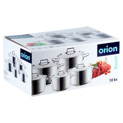 Zestaw garnków garnki stalowe 18/10 PREMIUM 10 el.