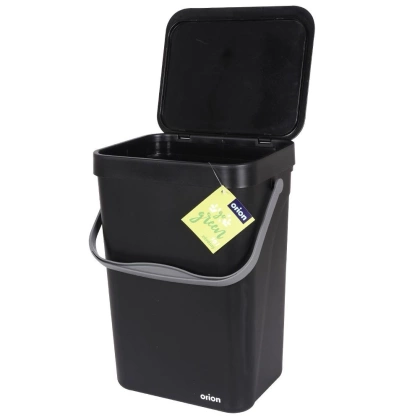 Kosz na śmieci odpady zawieszany na drzwi szafki czarny 10 l