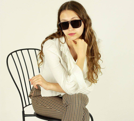 Stylowe okulary przeciwsłoneczne MAZZINI AVIATOR LOOK czarny - min. zamówienie 20 / 50 / 100 szt.