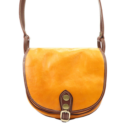 Damska Torebka Skórzana KEMER 8863 M Camel