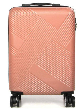 LYS Paris Cali Mała twarda różowa walizka kabinowa na kółkach 45 cm