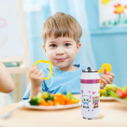 Kubek termiczny termos bidon kotki kotek PUSZKA 400 ml