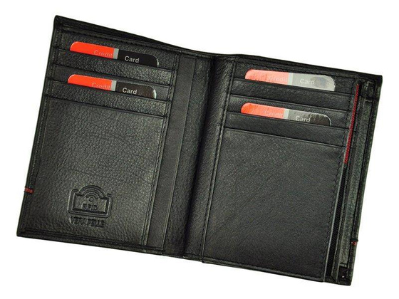 Portfel męski skórzany PIERRE CARDIN SAHARA TILAK15 331 Czarny / Niebieski