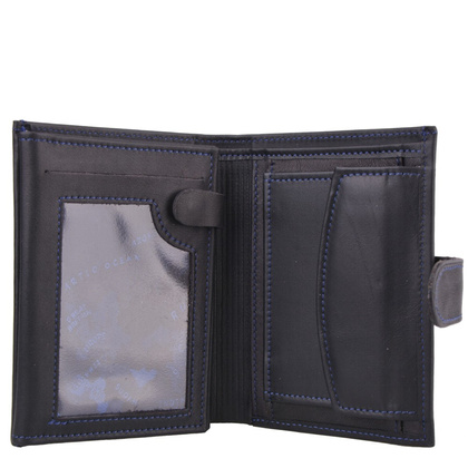 Portfel męski skórzany KEMER P4J LK Czarny / Granat - min. zamówienie 20 / 50 / 100 szt.