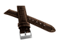 LAVVU Brązowy szyty pasek CROCO z luksusowej skóry Top Grain - 22