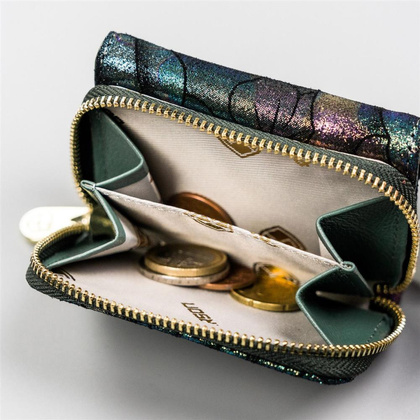 Skórzany, mały portfel damski z systemem RFID