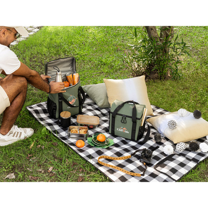 ROMA M. Wyściełana torba chłodząca wykonana z materiału poliestru pochodzącego 600D ripstopu 11 L