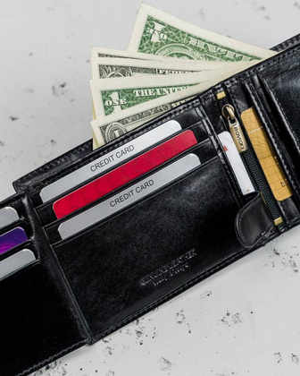 Elegancki portfel męski z membraną antyskimmingową