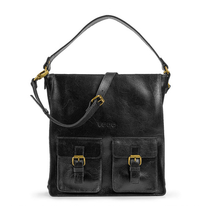 Torba damska skórzana KEMER VOOC T5 Czarna