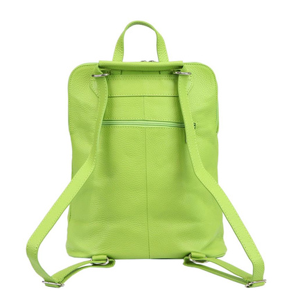 Średniej wielkości plecak z naturalnej, włoskiej skóry bydlęcej