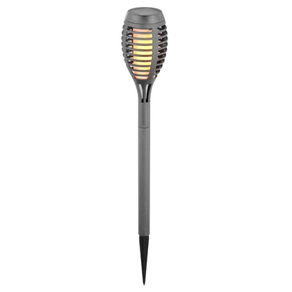 Pochodnia lampa solarna tańczące płomyki 12 led SMD szara- kpl 5szt