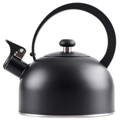 Czajnik z gwizdkiem stalowy czarny 2 l