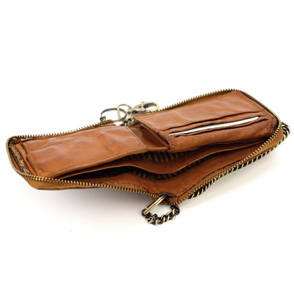 Skórzany damski portfel Gregorio WASH 104B camel-2