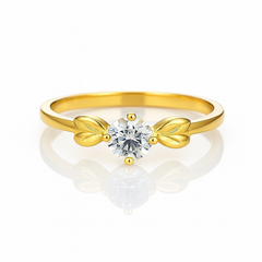 Pierścionek pozłacany stal chirurgiczna platerowana złotem PST954, Rozmiar pierścionków: US7 EU14