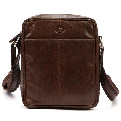 Saszetka męska z naturalnej skóry EL FORREST MB26-23 Brązowa