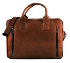 Jasno brązowa męska torba na ramie BRØDRENE BL02 Kolor wnętrza: Czerwony - min. zamówienie 20 / 50 / 100 szt.