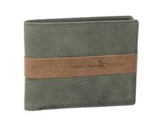 BH-271 TEXAS Portfel męski skórzany Szary