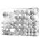 Bombki choinkowe komplet 120 szt. nietłukących plastikowych bombek - Biały