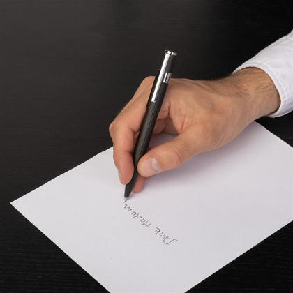 Długopis Gear Pinstripe Black / Chrome