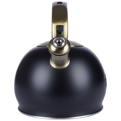 Czajnik z gwizdkiem stalowy czarny 3 l