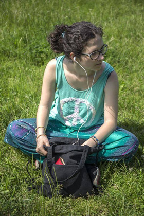 Worek na sznurkach PAMUK KEMER Czarny