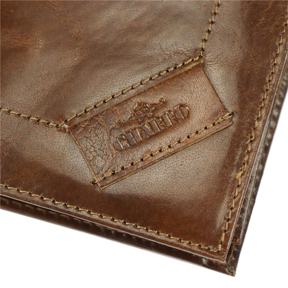 Portfel męski skóra naturalna TRENTO 1123 Brąz