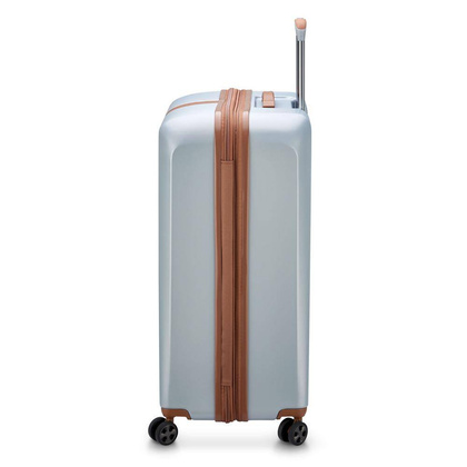 Delsey Promenade Hard duża srebrna walizka na kółkach 76 cm
