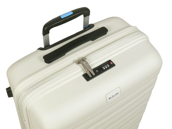 Walizka DIELLE 100 4k 76cm duża biała PP z poszerzeniem