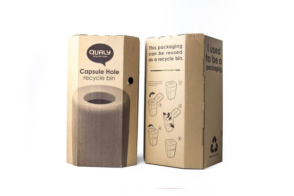 Kosz na śmieci Capsule Hole czerwony 10083-RD