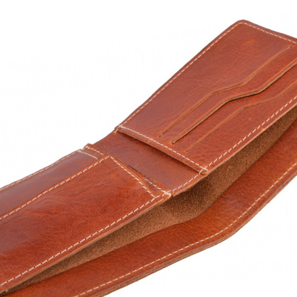 Portfel męski skórzany KEMER 367 Rudy - min. zamówienie 20 / 50 / 100 szt.