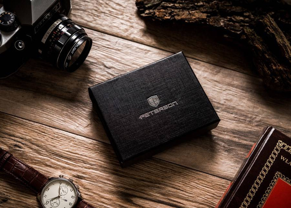 Skórzany portfel męski z zewnętrzną portmonetką