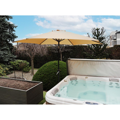 PARASOL OGRODOWY 300CM SKŁADANY BEŻOWY