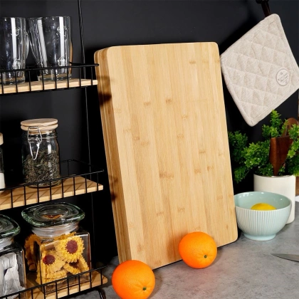 Deska kuchenna bambusowa drewniana do krojenia serwowania 46x30 cm