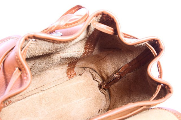 Mały plecak skórzany KEMER VOOC Vintage P2 Koniak