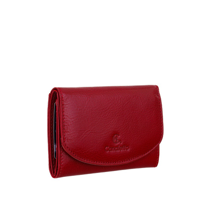 Czerwony damski portfel skórzany Canaletto – elegancja i funkcjonalność na co dzień PD1203cs165