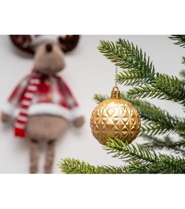 Bombki choinkowe komplet 100 szt. nietłukących plastikowych bombek - Złoty