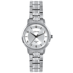 LAVVU Srebrny Zegarek damski LINSELL z szafirowym szkłem