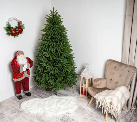 Choinka sztuczna PE08 180 cm FULL PE ZIELONA z metalowym stojakiem