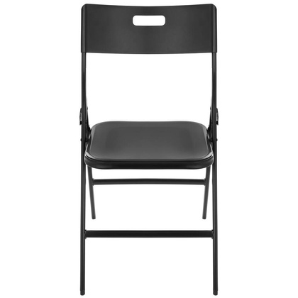 ZESTAW CATERINGOWY TURYSTYCZNY STÓŁ SKŁADANY 86,5x86,5x71CM I 4 KRZESŁA CZARNY