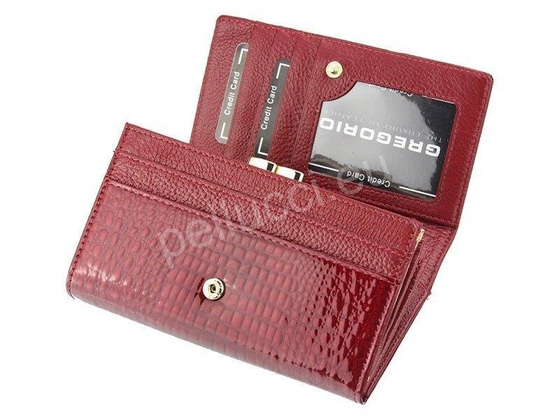 Portfel damski skórzany PELLUCCI GP-101 Czerwony