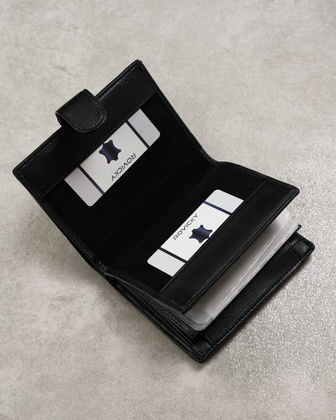 Klasyczny portfel meski z eleganckimi przeszyciami