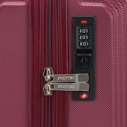 Mała kabinowa walizka PUCCINI SAN DIEGO ABS025C 3B Bordowa