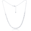 MINET Naszyjnik srebrny elegancki z białymi cyrkoniami